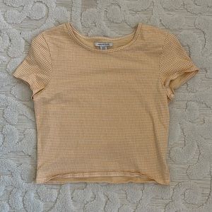 American eagle | yellow | plaid | crop top
